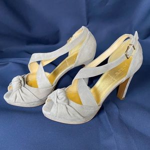 J.Crew: Grey suede D’Orsays, size 10, great condition